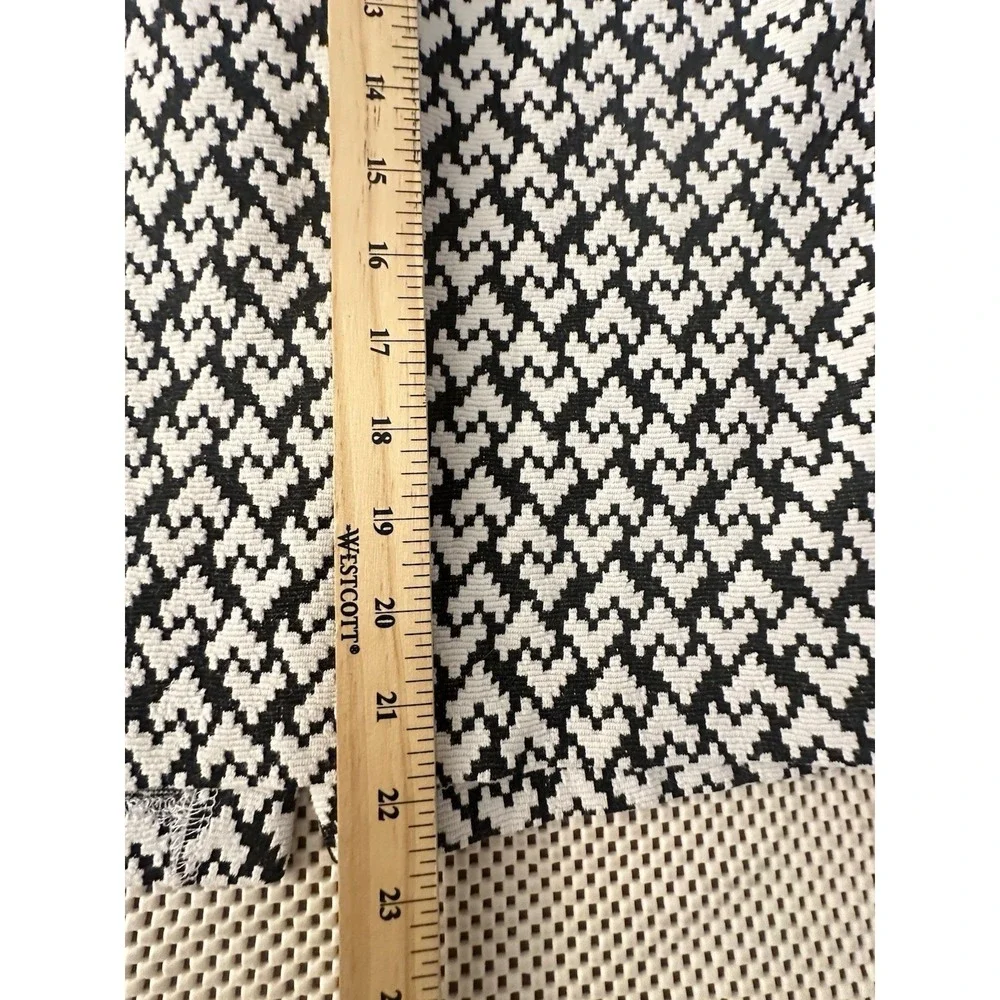 Republic Philosophy Pencil Skirt Straight Sz 6/8 Black/White Stretch Career Work